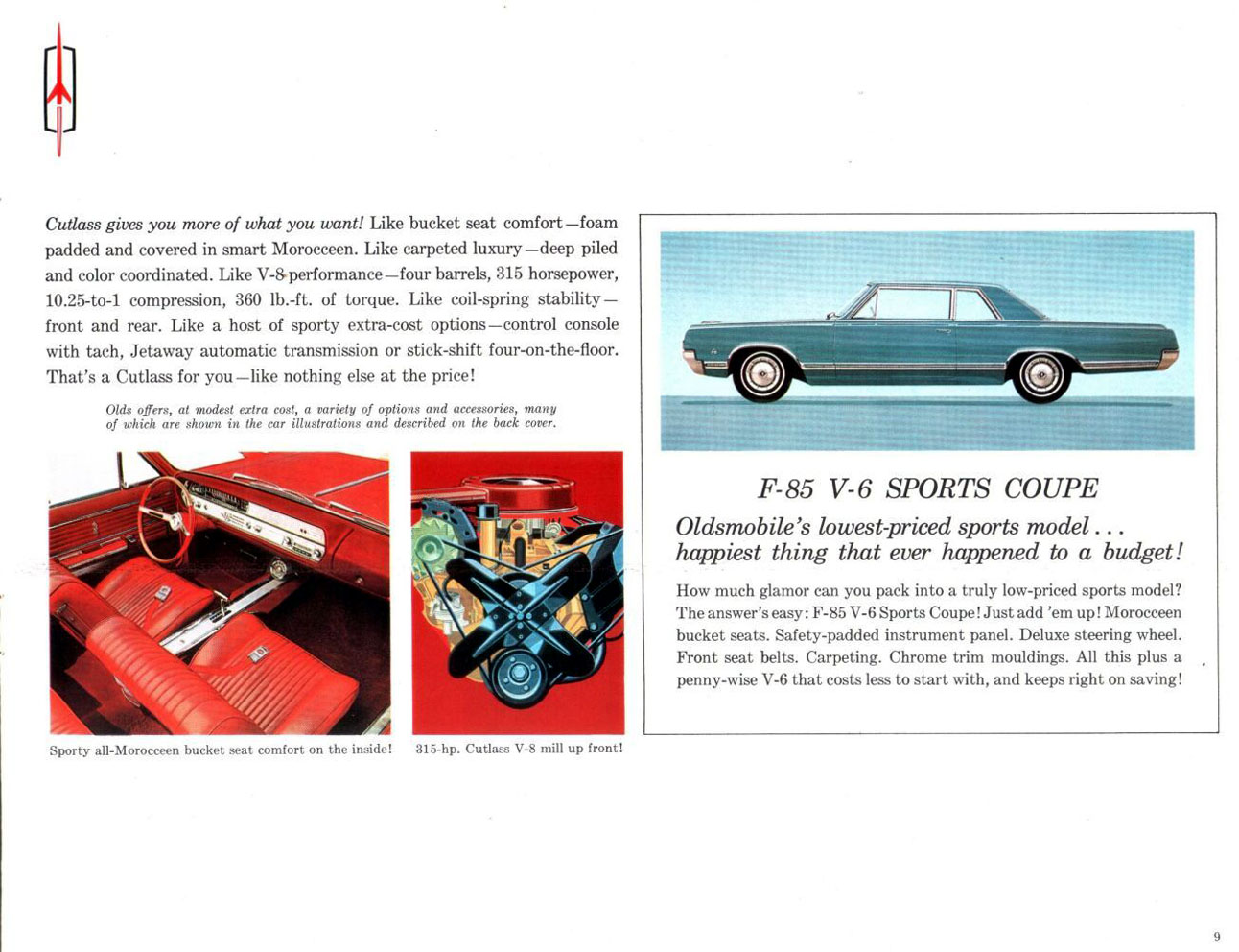 1965 Oldsmobile Sports Cars Brochure Page 4